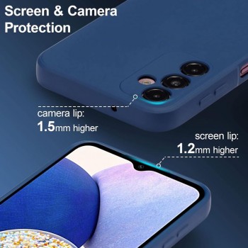 Liquid Air silikoninis dėklas su kameros apsauga - mėlynas (Samsung A35 5G)